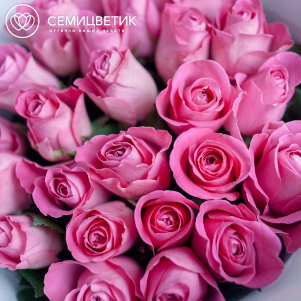 Букет из 25 розовых роз (Кения) 40 см Standart