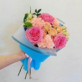 Букет с розами  Снова в школу