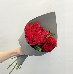 Букет с розами Пламя