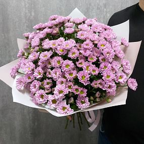 Букет из розовой сантини