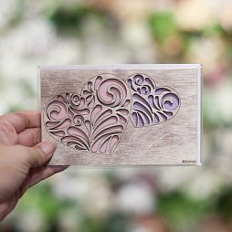 Винтажная открытка из дерева 10*15 Просто так